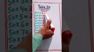 Table 50 || table of 50 || 50 ka table 