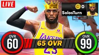 LeBron James 60 to 99 OVR No Money Spent in NBA 2K24! (65 OVR) Best Build! LeBron James Build 2K24!