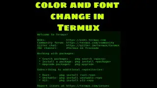 Color and font change in Termux