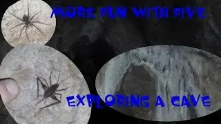 Exploring a Cave at Dusk