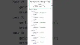 Reformat bad code CTRL + ALT + L