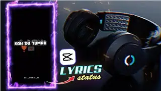 Black Screen Lyrics Status | New Instagram viral Trending Song Reels Video Editing | CapCut Tutorial
