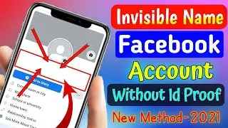 how to create invisible name facebook account / how to create invisble facebook account 2022