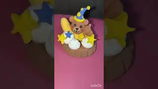 Clay bear 🐻 and moon 🌝clay craft || 
