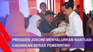 Presiden Jokowi Salurkan Bantuan Cadangan Beras Pemerintah