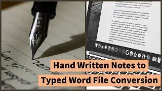Hand Written Notes Conversion to Typed Word File without Typing anything - Free Tool :-)