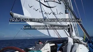 Travesía Nápoles a Vibo Marina con una  bonita puesta de sol.