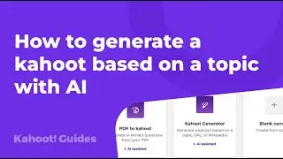 How to create a kahoot based on a topic with AI
