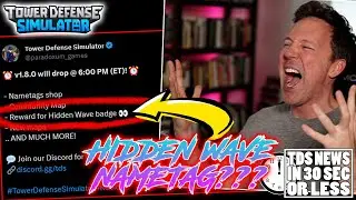 HIDDEN WAVE NAMETAG COMING TO TDS???  (TDS News in 30 seconds or less)