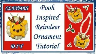 Pooh Inspired Reindeer Ornament Tutorial | Polymer Clay DIY