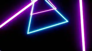 Neon triangle tunnel 2023 4K