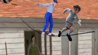 Нашëл новый спосоп побега в Schoolboy runaway. Сбежал по проводам.