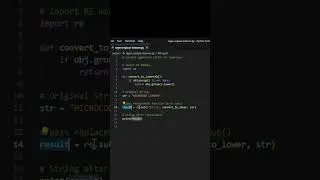 Uppercase to Lowercase Conversion in Python using RegEx | 