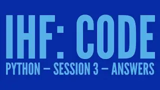 Intro to Python — Lesson 3 — Answers