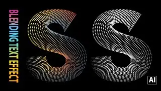 Blend Text Effect in Adobe Illustrator (Hindi)