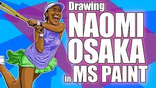 Naomi Osaka Portrait - MS Paint Pixel Art