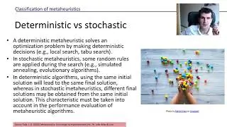 Introduction to Metaheuristics (4/9). Classification criteria for metaheuristics