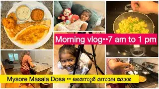 Busy 7am Productive Morning Routine of a mom | Simple recipes | Day in my life in America Malayalam
