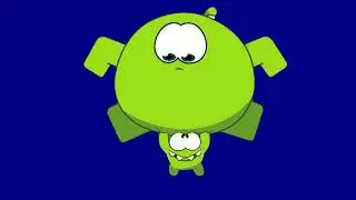 OM NOM NIBBLE NOM GREEN SCREEN | BLUE SCREEN
