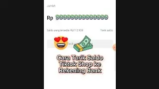 Cara tarik saldo di tiktok shop ke rekening bank || cara menghasilkan uang di tiktok shop 😀