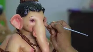 Ganpati eye painting |how to make Ganpati eyes| बाप्पाच्या डोळ्यांची आखणी