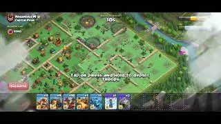 max capital peak trying to destroy with spam hog army #clashofclans #coc #gameplay #gaming #gaming