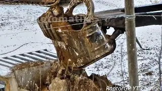 Overburden excavating in winter, EKG-4.6 shovel. Вскрышные работы в зимний период