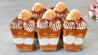 Banoffee Tiramisu dessert cups. Banana, caramel and coffee no bake dessert cups. Easy and Yummy!