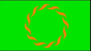 Animated orange ring-Free Green Screen