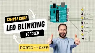 Toggling LED using Arduino Avr Atmega328p MicroController | C CODE | Proteus | 2022 |Embedded System