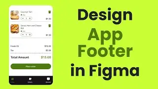 Design app footer menu in Figma