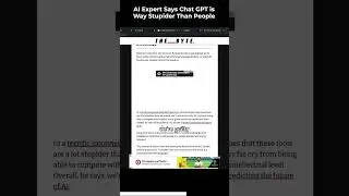 ai expert says ChatGPT is way stupider than people