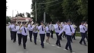 День города в Лебедяни.  Парад духовых оркестров