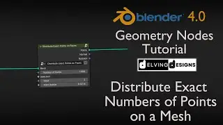 Blender Geometry Nodes Tutorial - Distributing Exact Numbers of Points on Faces