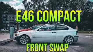 Замена морды е46 компакта на седан. E46 compact front swap