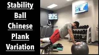 STABILITY BALL CHINESE PLANK VARIATION