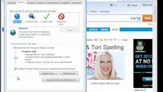Changing Protected Mode setting in IE