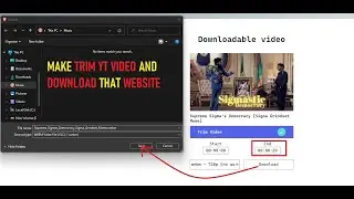 Make a website that will trim YouTube video and download it