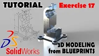 Solidworks Tutorials 3d Modeling From Blueprints | Best Solidworks Tutorial Beginners - Exercise 17