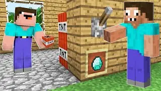 НУБ И ПРАНКИ НАД ПРО В МАЙНКРАФТ ! НУБИК ЗАТРОЛЛИЛ ПРО И ТРОЛЛИНГ ЛОВУШКА В MINECRAFT
