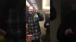 Post Malone partying backstage