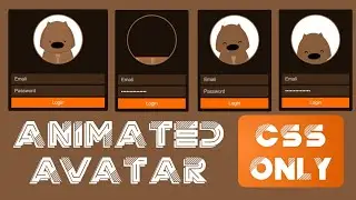 CSS Animation| Incredible animated avatar login form using css only no js| the coolest css animation