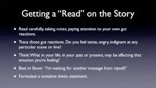 Composing a Literary Analysis