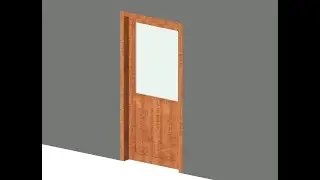 Revit tao Family cửa đi 1 cánh gỗ kính