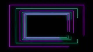 Frame animated free, Neon Light Frame no copyright, animated border, glowing frame, frame video 54