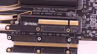 Amfeltec Squid Carrier Board x8 Slot Test RAID 6 M.2 NVMe PCIe Adapter