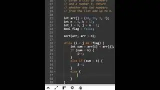 Two numbers which sums up to k #dailycode #dailycoding #codingchallenge #codingchallenges