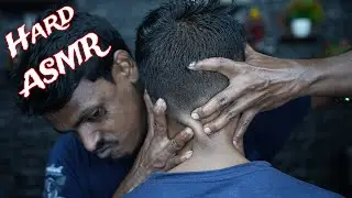 Hard Head Massage By Strong Wrist Barber | ASMR Head And Neck Massage With Neck Cracking