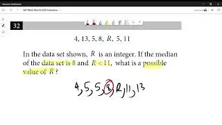 SAT Math March 2020 Calculator #32