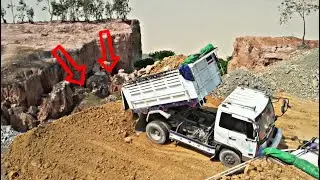 New Update Incredible Road Restoration By Landslide Using  Bulldozer and 5 Ton Truck